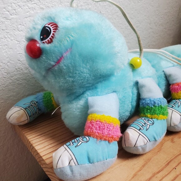 VTG Caterpillar Plush Toy Retro 1984 Lots-A Lots-A Leggggggs 30cm Stuffed Bug - Picture 2 of 16